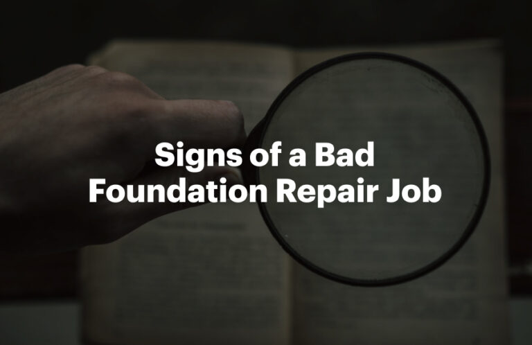 Signs of a Bad Foundation Repair Job