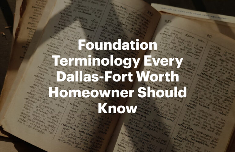 Foundation Terminology Every Dallas-Fort Worth Homeowner Should Know