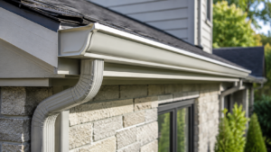 gutter and downspout on fort worth home
